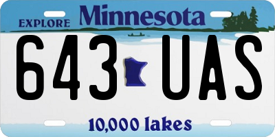 MN license plate 643UAS