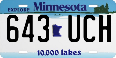 MN license plate 643UCH