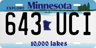 MN license plate 643UCI