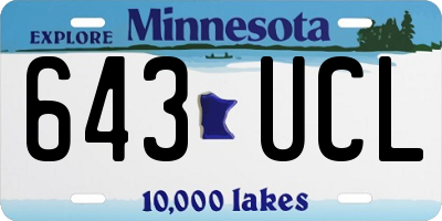 MN license plate 643UCL