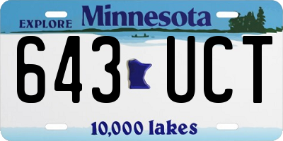 MN license plate 643UCT