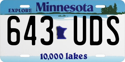 MN license plate 643UDS