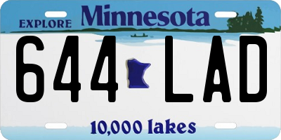 MN license plate 644LAD