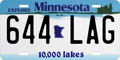 MN license plate 644LAG