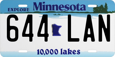 MN license plate 644LAN