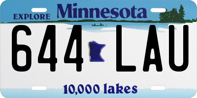 MN license plate 644LAU