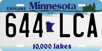 MN license plate 644LCA