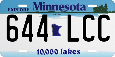 MN license plate 644LCC