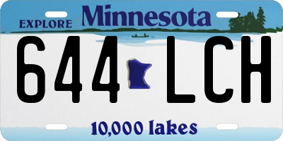 MN license plate 644LCH