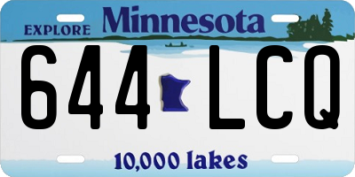 MN license plate 644LCQ
