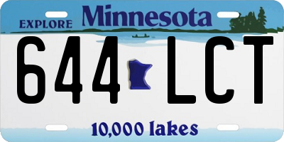 MN license plate 644LCT