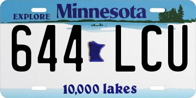 MN license plate 644LCU