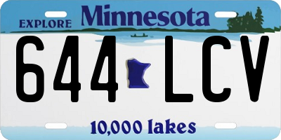 MN license plate 644LCV