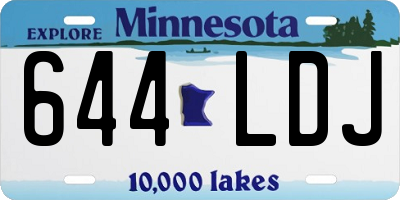 MN license plate 644LDJ