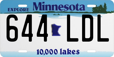 MN license plate 644LDL