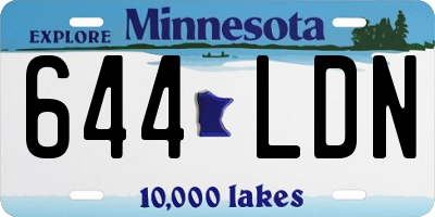 MN license plate 644LDN