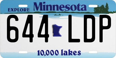 MN license plate 644LDP
