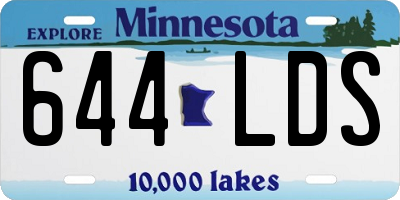 MN license plate 644LDS