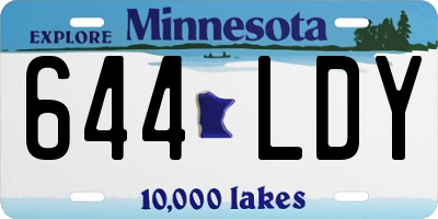 MN license plate 644LDY