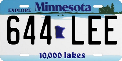 MN license plate 644LEE