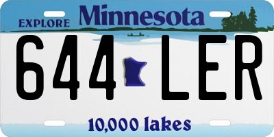 MN license plate 644LER