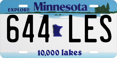 MN license plate 644LES