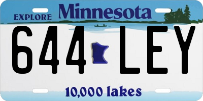 MN license plate 644LEY
