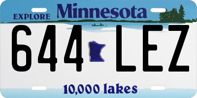 MN license plate 644LEZ