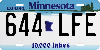 MN license plate 644LFE