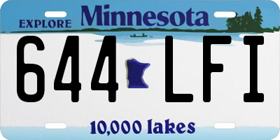 MN license plate 644LFI