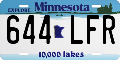 MN license plate 644LFR