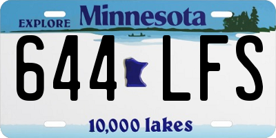 MN license plate 644LFS