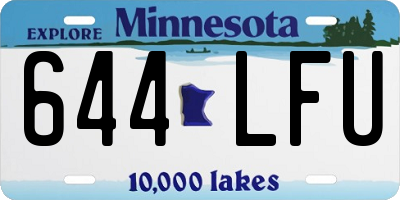 MN license plate 644LFU