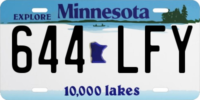 MN license plate 644LFY