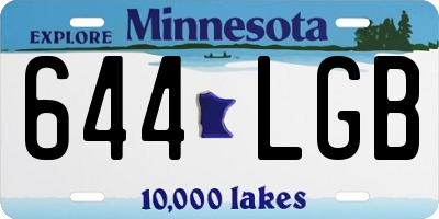 MN license plate 644LGB