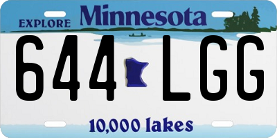 MN license plate 644LGG