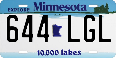 MN license plate 644LGL