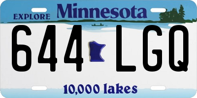 MN license plate 644LGQ