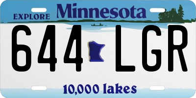 MN license plate 644LGR