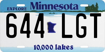 MN license plate 644LGT