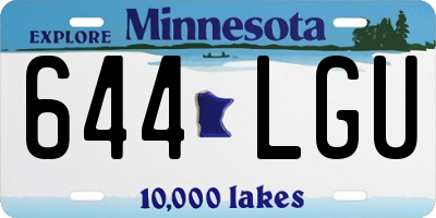 MN license plate 644LGU