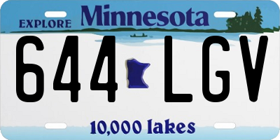 MN license plate 644LGV