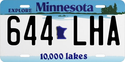 MN license plate 644LHA