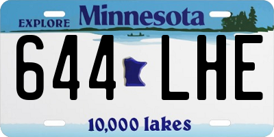MN license plate 644LHE