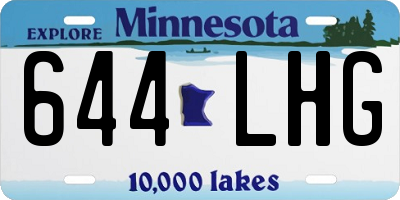 MN license plate 644LHG