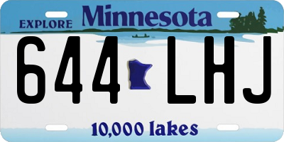 MN license plate 644LHJ