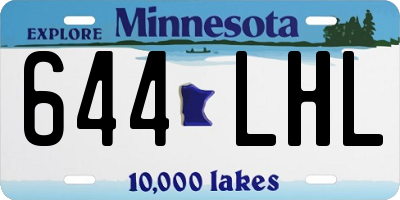 MN license plate 644LHL