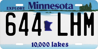 MN license plate 644LHM