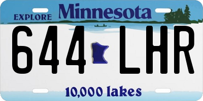 MN license plate 644LHR