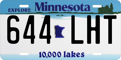 MN license plate 644LHT